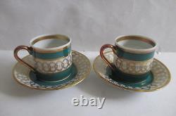 Set of 6 Marque Deposee Gold Trim Cups & saucers