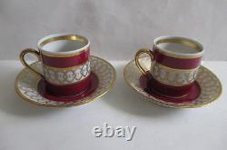 Set of 6 Marque Deposee Gold Trim Cups & saucers