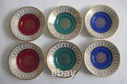 Set of 6 Marque Deposee Gold Trim Cups & saucers