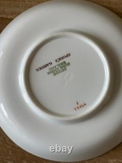Set of 6 Spode Spode's Garden Gold Chinoiserie Demitasse Cups & Saucers