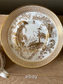 Set of 6 Spode Spode's Garden Gold Chinoiserie Demitasse Cups & Saucers