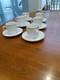 Set Of 6 Tiffany & Co. Gold Rim Demitasse Cups & Saucers White Gold Rim Set Of 2
