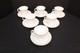 Set Of 6 Waterford Fine China Lismore Gold Cups & Saucers England