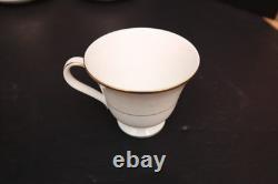 Set of 6 Waterford Fine China LISMORE GOLD Cups & Saucers England
