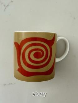 Set of 6 Wedgwood Susie Cooper design Old Gold Nebula coffee cups and saucers