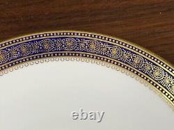 Set of (7) Royal Doulton ROCHELLE Cobalt Blue & Gold Bone China Cups & Saucers