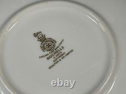 Set of (7) Royal Doulton ROCHELLE Cobalt Blue & Gold Bone China Cups & Saucers