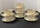 Set Of 7 Tea Cups & Saucers Lenox Autumn Gold Trim Bone China