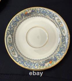 Set of 7 Tea Cups & Saucers Lenox Autumn Gold Trim Bone China