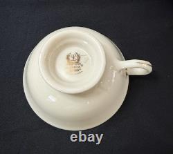 Set of 7 Tea Cups & Saucers Lenox Autumn Gold Trim Bone China