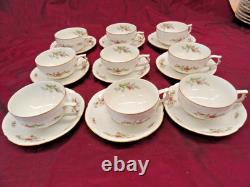 Set of 9 Rosenthal Classic Sanssouci Rose Gold trim tea cups & saucers Set of 9 Rosenthal Classic Sanssouci Rose Gold trim tea cups & saucers