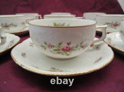Set of 9 Rosenthal Classic Sanssouci Rose Gold trim tea cups & saucers Set of 9 Rosenthal Classic Sanssouci Rose Gold trim tea cups & saucers