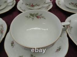 Set of 9 Rosenthal Classic Sanssouci Rose Gold trim tea cups & saucers Set of 9 Rosenthal Classic Sanssouci Rose Gold trim tea cups & saucers
