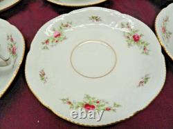 Set of 9 Rosenthal Classic Sanssouci Rose Gold trim tea cups & saucers Set of 9 Rosenthal Classic Sanssouci Rose Gold trim tea cups & saucers