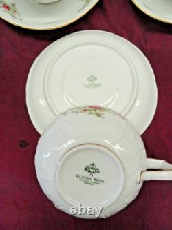 Set of 9 Rosenthal Classic Sanssouci Rose Gold trim tea cups & saucers Set of 9 Rosenthal Classic Sanssouci Rose Gold trim tea cups & saucers