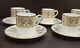 Set Of Wedgwood Gold Damask Sauce Boat Soup Plates Espresso Cups Oval Dish