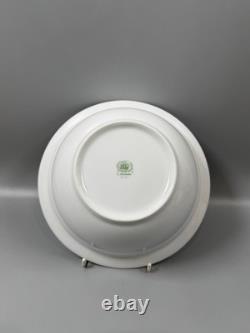Set of classic Noritake P589 dinner ware for six white with gold rim and gold