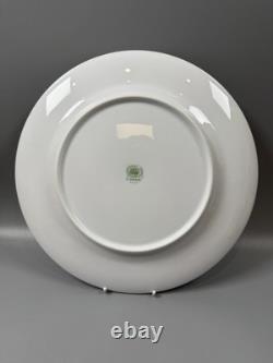 Set of classic Noritake P589 dinner ware for six white with gold rim and gold