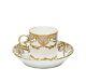 Sevres White & Gilt Porcelain Cup And Saucer 1756-7 Signed Vc Vincent I
