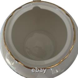 Shelley England Regency Tea Set Teapot Green Gold Cups Saucers Plates Vtg 13 Pc