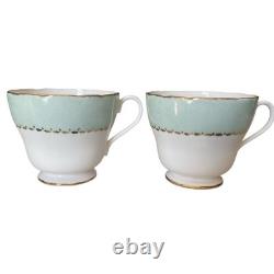 Shelley England Regency Tea Set Teapot Green Gold Cups Saucers Plates Vtg 13 Pc Shelley England Regency Tea Set Teapot Green Gold Cups Saucers Plates Vtg 13 Pc