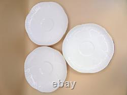 Shelley Regency Fine Bone China Coffee Cups and Saucers Set of 6 White Gold Trim