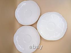 Shelley Regency Fine Bone China Coffee Cups and Saucers Set of 6 White Gold Trim