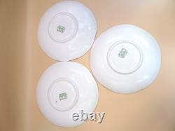 Shelley Regency Fine Bone China Coffee Cups and Saucers Set of 6 White Gold Trim