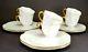 Shelley Set Of 6 White And Gold Dainty Tennis Set Cup Saucer / Plate