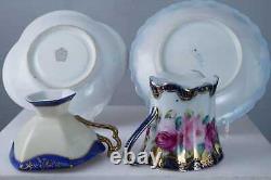Shofu China/Nippon Japanese Cups and Saucers Hand Painted Heavy Raised Gold, Jew