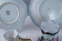 Shofu China/Nippon Japanese Cups and Saucers Hand Painted Heavy Raised Gold, Jew