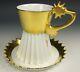 Signed Rosenthal Gold/white Star Shaped Coffee Cup Saucer Otto Piene