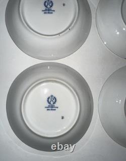 Six Cobalt Blue and Gold Demitasse Cups and Saucers With Carrying Case Germany