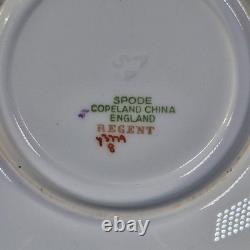 Spode Copeland Regent Green Trio Tea Cup Saucer Plate Gold Gilt England