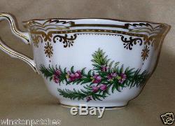 Spode England Bone China Stafford Flowers Cup & Saucer Gold Scrolls & Trim