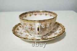 Spode Fleur De Lys-Gold (Bone, Gold Trim) Set of 13 Cups & Saucers Set