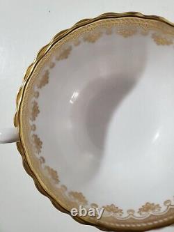 Spode Fleur De Lys-Gold (Bone, Gold Trim) Set of 13 Cups & Saucers Set