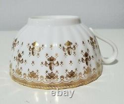 Spode Fleur De Lys-Gold (Bone, Gold Trim) Set of 13 Cups & Saucers Set