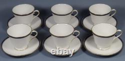 Spode, Lausanne, 6 x Teacups & Saucers, Gold Trim, Tea Cup