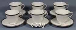 Spode, Lausanne, 6 x Teacups & Saucers, Gold Trim, Tea Cup