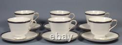 Spode, Lausanne, 6 x Teacups & Saucers, Gold Trim, Tea Cup