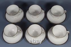Spode, Lausanne, 6 x Teacups & Saucers, Gold Trim, Tea Cup