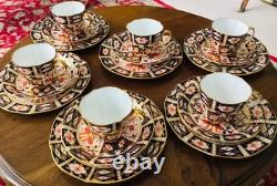 Stunning Royal Crown Derby Imari 2451 Tea Set Cups, Saucers & Plates, 1930's