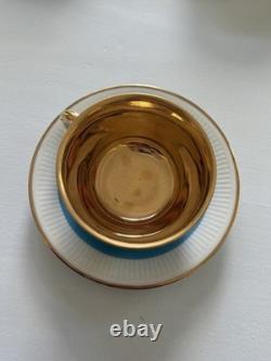Stunning Set of 5 Vintage Pillivuyt French Porcelain Demitasse Cups & Saucers