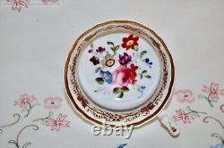 Superb c1810 Antique Tea Set Coalport English Porcelain Trio Cup Saucer Plate