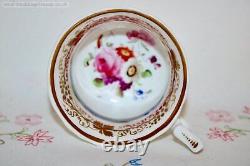 Superb c1810 Antique Tea Set Coalport English Porcelain Trio Cup Saucer Plate