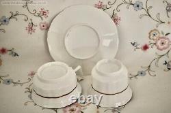 Superb c1810 Antique Tea Set Coalport English Porcelain Trio Cup Saucer Plate