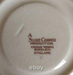 Susie Cooper England Set of 6 DEMITASSE CUPS and SAUCERS Wedding Band