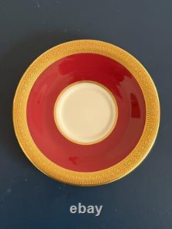Syracuse China Old Ivory King Arthur Gold Encrusted Demitasse Cups Saucers (11)