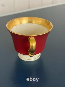 Syracuse China Old Ivory King Arthur Gold Encrusted Demitasse Cups Saucers (11)